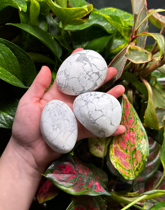 Howlite Palm Stones