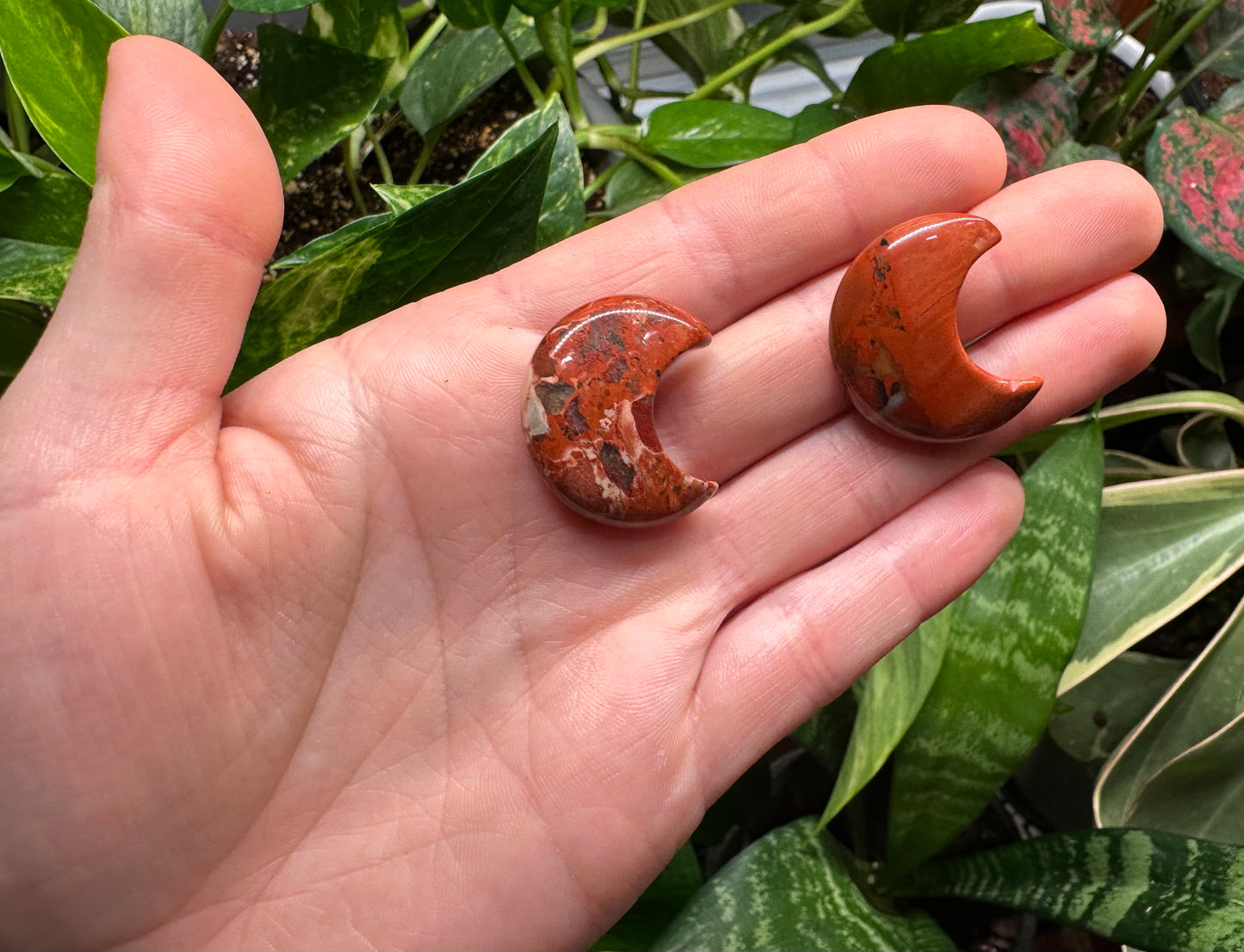 Mini Red Jasper Moon